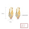 18k Gold Jewelry Wholesale Hollow Out Design Irregular Hoop Earrings For Women