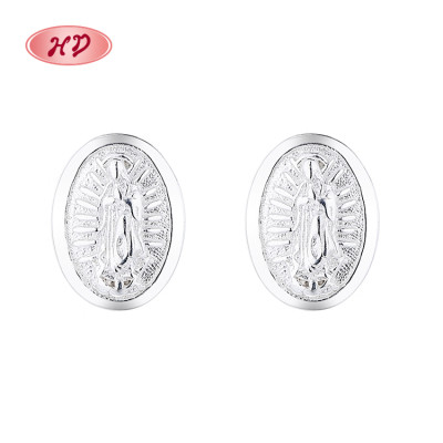 Custom Stud Earrings Hengdian Wholesale Popular Minimalist Cubic Zirconia Religious 925 Silver Earring