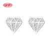 Fine Jewlery For Ladies Cubic Zirconia Diamond Pattern 925 Custom Stud Earrings