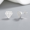 Fine Jewlery For Ladies Cubic Zirconia Diamond Pattern 925 Custom Stud Earrings