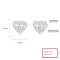 Fine Jewlery For Ladies Cubic Zirconia Diamond Pattern 925 Custom Stud Earrings