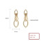 Statement Hoop Earrings Elegan Women's Drop Stud 18K Gold Plated Earrings