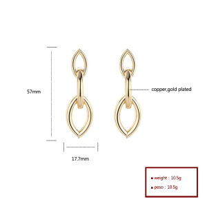 Vintage Style 18K Gold Jewelry Wholesale Earrings Women Drop Stud Accessories