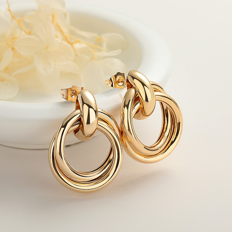 Wholesale 18K Irregular Hoop Earrings