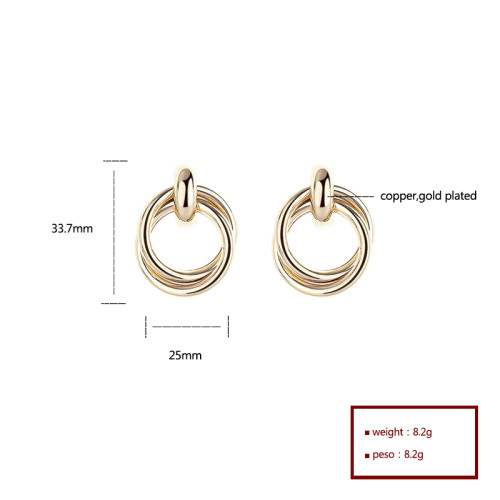 Vintage Style 18K Gold Jewelry Wholesale Earrings Women Drop Stud Accessories