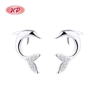 Animal Shaped 925 Pound Silver Statement Hoop Women'S Luxury Earrings