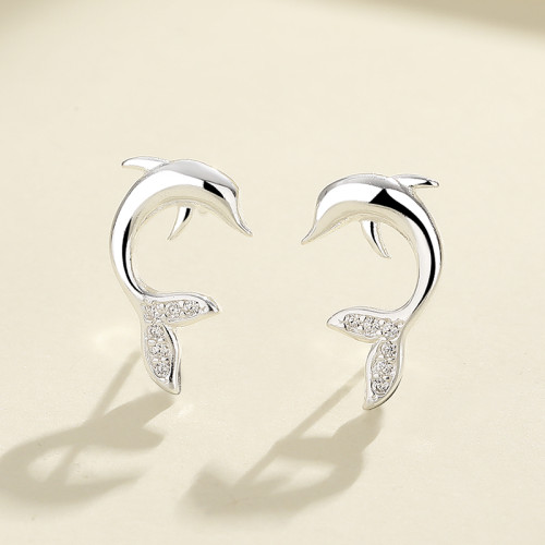 Animal Shaped 925 Pound Silver Statement Hoop Women'S Luxury Earrings