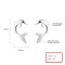 Animal Shaped 925 Pound Silver Statement Hoop Women'S Luxury Earrings