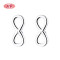 Vintage Style Fine Jewelry For Wome 8 Shaped Silver Earrings 925 Sterling