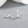 Vintage Style Fine Jewelry For Wome 8 Shaped Silver Earrings 925 Sterling