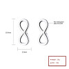 Vintage Style Fine Jewelry For Wome 8 Shaped Silver Earrings 925 Sterling