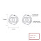 Fine Jewelry Cc Shaped 925 Sterling Silver Cubic Zirconia Jewelry For Women
