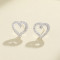 Fine Jewelery Vintage Style For Ladies 925 Silver Heart Earring