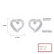 Fine Jewelery Vintage Style For Ladies 925 Silver Heart Earring
