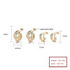 C-Shaped Design Geometric Vintage Style Jewelry Wholesale Circular Women's Earrings