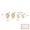 C-Shaped Design Geometric Vintage Style Jewelry Wholesale Circular Women's Earrings