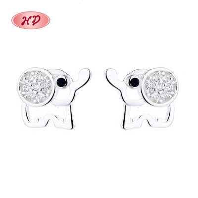 Clavos para los oídos Elephant Pattern 925 Classic retro Fashion Jewelry Orejeras