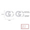 Custom Cc Pattern Cubic Zirconia Wholesale Designer Inspired Custom Stud Earrings