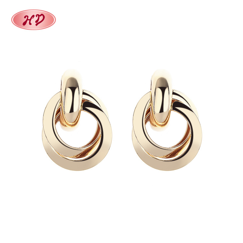 Radiant 18K Gold-Plated Circle Earrings