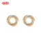 Brass Classic Hollow Mini Knot Earrings 18K Gold Plated Copper Jewelry Fashion Hoop Earings