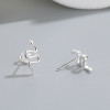 Hot Sale  925 Sterling Silver Special Wholesale Waterproof Cute Animal Snake Women's Stud Earrings