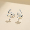 Hot Sale  925 Sterling Silver Special Wholesale Waterproof Cute Animal Snake Women's Stud Earrings