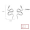 Hot Sale  925 Sterling Silver Special Wholesale Waterproof Cute Animal Snake Women's Stud Earrings