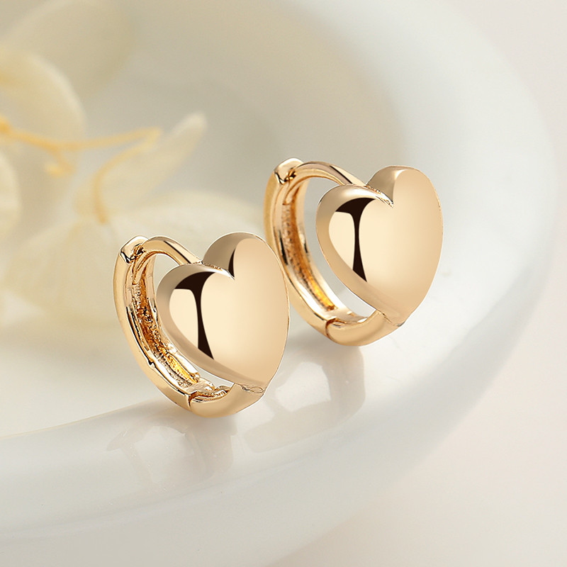 18K Gold-Plated Heart-Shaped Earrings