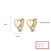 Luxury 18K Gold-Plated Vintage Style Jewelry Wholesale Heart-Shaped Earrings