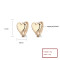 Luxury 18K Gold-Plated Vintage Style Jewelry Wholesale Heart-Shaped Earrings