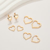 Hd Accessories High Quality 18K Gold Jewelry Wholesale Heart Shaped Earrings