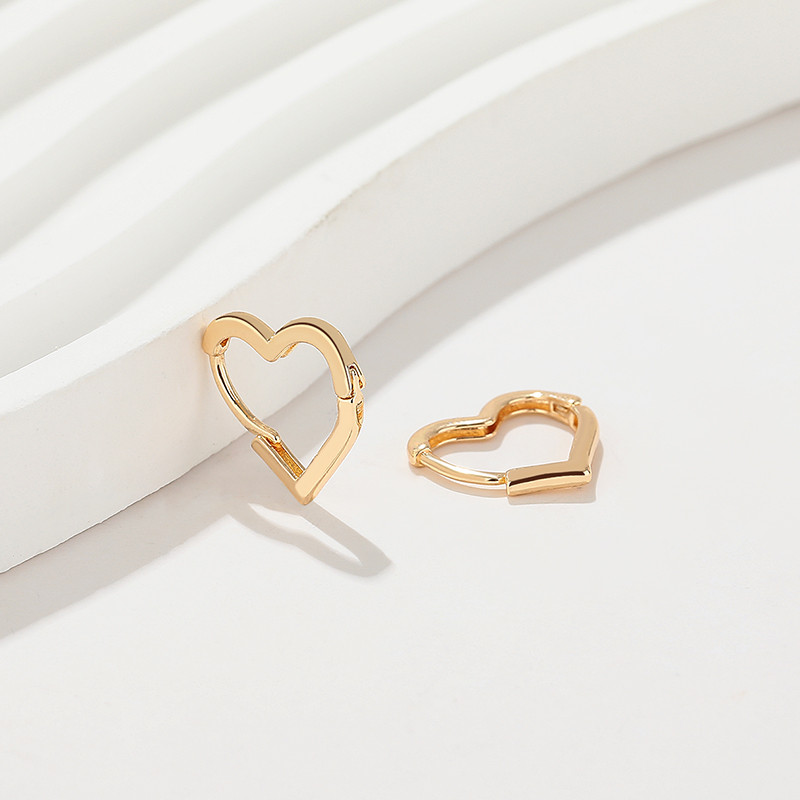 18K Gold-Plated Heart-Shaped Earrings