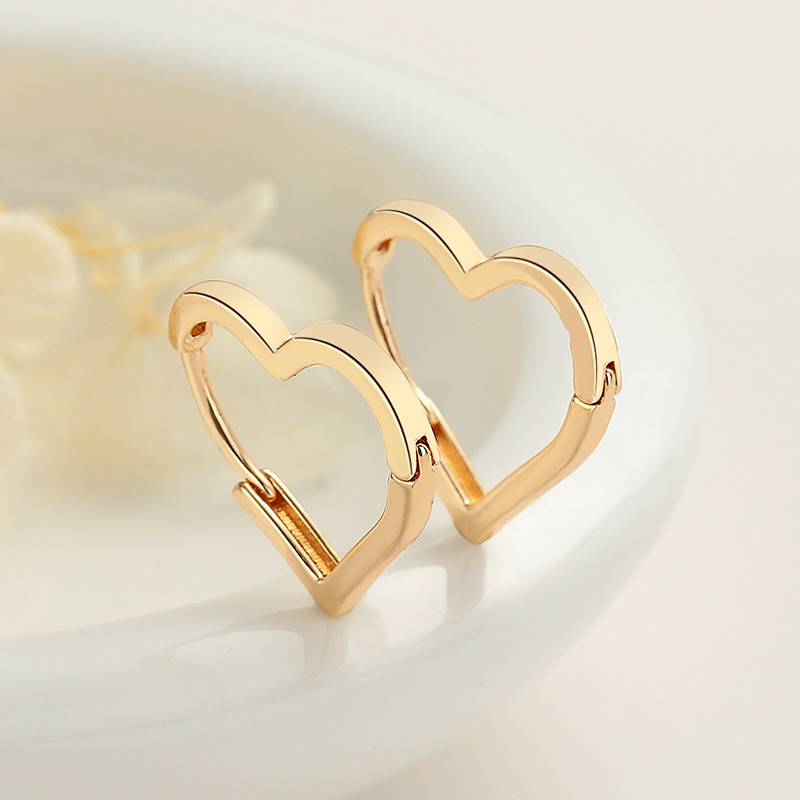 18K Gold-Plated Heart-Shaped Earrings