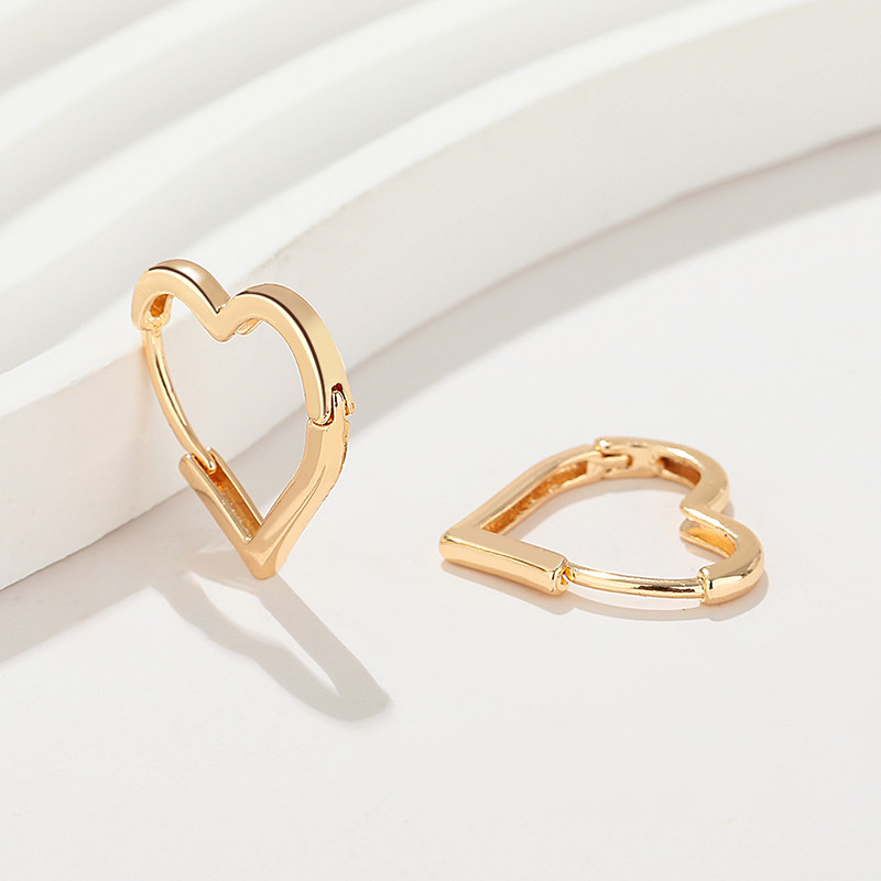 18K Gold-Plated Heart-Shaped Earrings