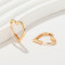 Fashion Jewelry Wholesale In Stock Fashion Buckle Brass Heart-Shaped Earrings For Women'S Parties