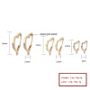 Fashion Jewelry Wholesale In Stock Fashion Buckle Brass Heart-Shaped Earrings For Women'S Parties