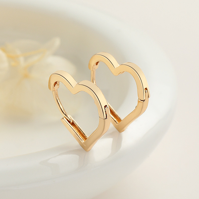 18K Gold-Plated Heart-Shaped Earrings