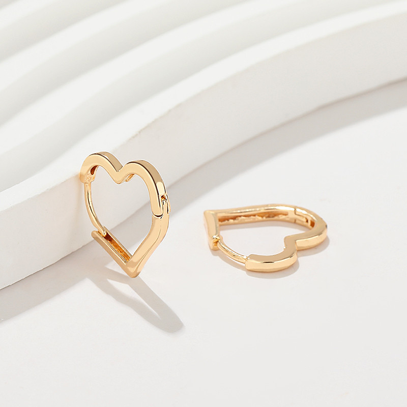 18K Gold-Plated Heart-Shaped Earrings