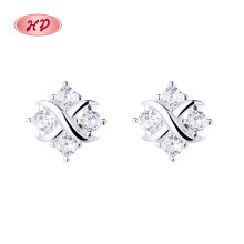 Trend New Square Unique Design 925 Silver Luxury Women's Hot Sale Stud Earrings