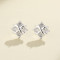 Trend New Square Unique Design 925 Silver Luxury Women's Hot Sale Stud Earrings