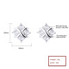 Trend New Square Unique Design 925 Silver Luxury Women's Hot Sale Stud Earrings