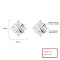 Trend New Square Unique Design 925 Silver Luxury Women's Hot Sale Stud Earrings