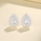 Hengdian Fine Jewelry Water Cubic Zirconia 925 Sterling Silver Earrings Wholesale