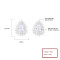 Hengdian Fine Jewelry Water Cubic Zirconia 925 Sterling Silver Earrings Wholesale