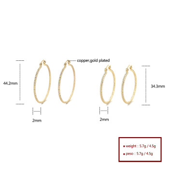 New Fashion Hoop Earings Earrings With 18K Gold-Plated Women's Jewelry Earrings