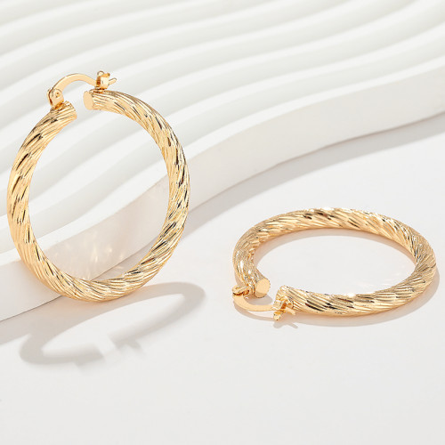 Fine Jewelry Hoop Earrings 18K Gold-Plated Quick Delivery Jewelry For Women Party Earrings