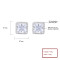 Hot Sale stud earrings Wholesale Shining Charm Square Zircon 925 Sterling Silver Earrings