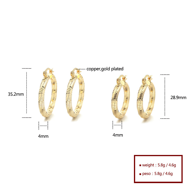 18K Gold-Plated Unique Ear Hoops