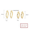 Vintage Style Jewelry Wholesale Circular Design  Fashion Accessories 18K Gold-Plated Hoop Earrings