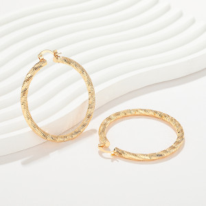 New Trendy 18K Gold-Plated Earrings With Simple And Fashion Hoop Earings